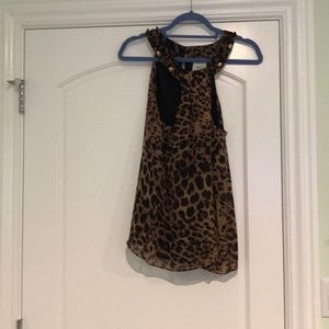 ECI Leopard blouse size 14